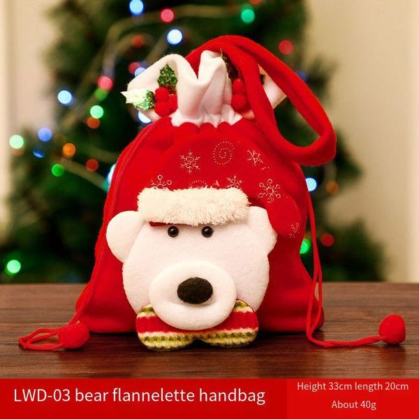 christmas decorations bear flannel cloth, candy gift bag, stockings, children's small gifts, cartoon decorations.
christmas decorations bear flannel cloth, candy gift bag, stockings, children's small gifts, cartoon decorations.