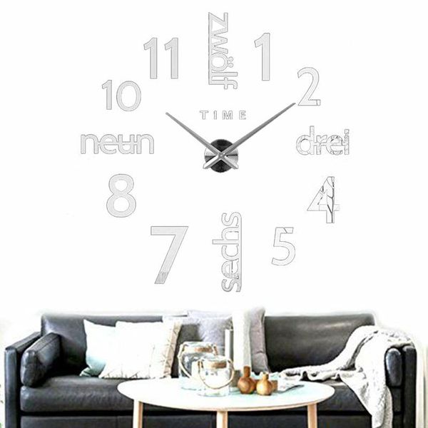 wall clocks 2 styles silver giant clock german letter tattoo 3d decoration suitable for office home living room bedroom
wall clocks 2 styles silver giant clock german letter tattoo 3d decoration suitable for office home living room bedroom