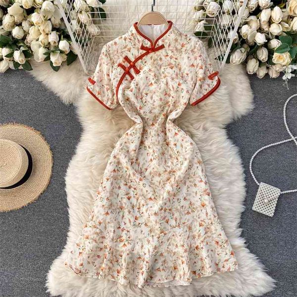 retro women fashion improved cheongsam color contrast stand up collar short sleeve high waist thin dress vestidos r528 210527, Black;gray
retro women fashion improved cheongsam color contrast stand up collar short sleeve high waist thin dress vestidos r528 210527, Black;gray