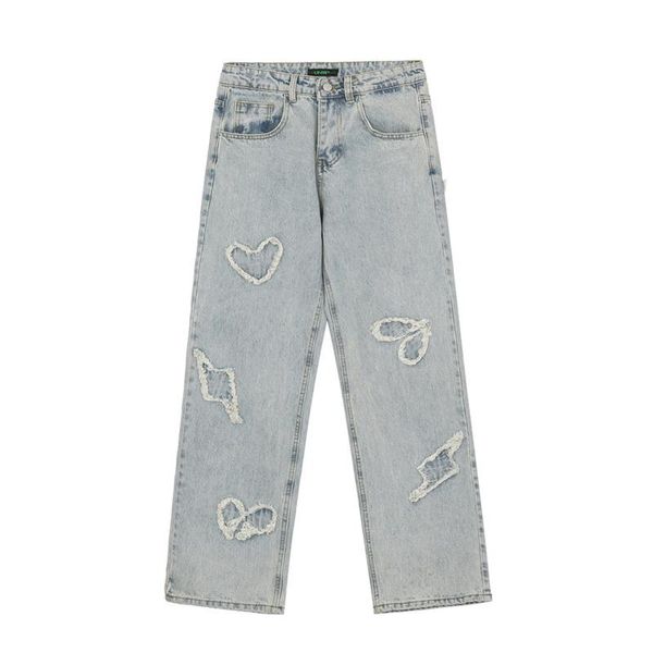 men's jeans hip hop love embroidery loose straight high street hipster streetwear pants men punk rock trousers male, Blue
men's jeans hip hop love embroidery loose straight high street hipster streetwear pants men punk rock trousers male, Blue
