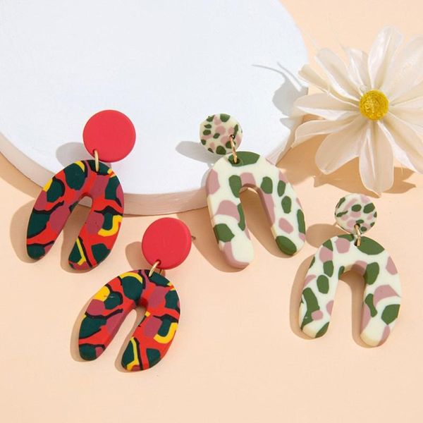 dangle & chandelier vintage irregular abstract colorful pattern contrast color soft pottery geometric u-shape earrings long exaggerated eard, Silver
dangle & chandelier vintage irregular abstract colorful pattern contrast color soft pottery geometric u-shape earrings long exaggerated eard, Silver