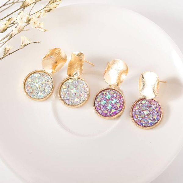 new style ladies popular personality european and american super flash temperament round metal simple fashion retro earrings, Silver
new style ladies popular personality european and american super flash temperament round metal simple fashion retro earrings, Silver