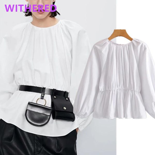 women's blouses & shirts withered england vintage pleated puff sleeve loose blouse women blusas mujer de moda 2021 kimono shirt womens, White
women's blouses & shirts withered england vintage pleated puff sleeve loose blouse women blusas mujer de moda 2021 kimono shirt womens, White