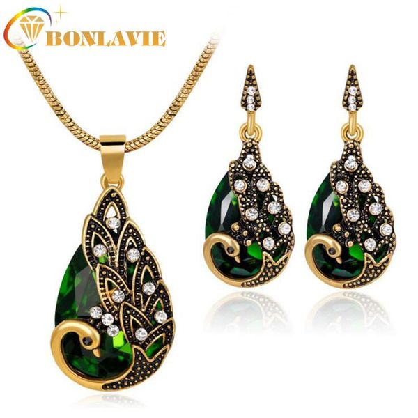 earrings & necklace bonlavie vintage fashion peacock jewelry alloy gem-encrusted lady crystal sets, Silver
earrings & necklace bonlavie vintage fashion peacock jewelry alloy gem-encrusted lady crystal sets, Silver