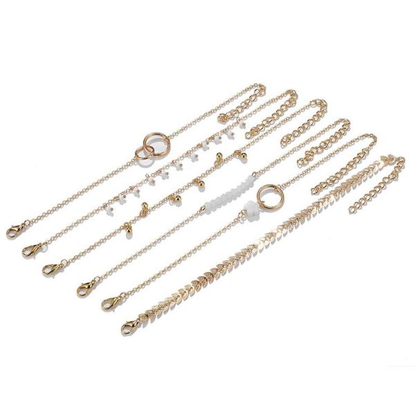 link, chain 6pcs fashion charm bracelets dainty metal decorative jewelry link for women accessories, Black
link, chain 6pcs fashion charm bracelets dainty metal decorative jewelry link for women accessories, Black