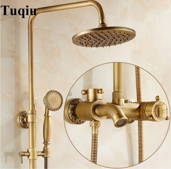 2021 new luxury bathroom antique brass rain thermostatic bath & shower faucet set, wall mounted xkp4
2021 new luxury bathroom antique brass rain thermostatic bath & shower faucet set, wall mounted xkp4