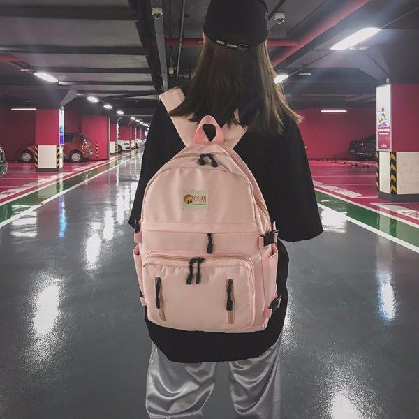 backpack college style simple solid color literary girl cool boy student schoolbag wild large-capacity travel
backpack college style simple solid color literary girl cool boy student schoolbag wild large-capacity travel