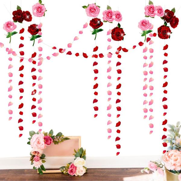 party decoration 6pcs paper red pink rose flower petal string vine garland hanging home wedding girls birthday anniversary diy decorations
party decoration 6pcs paper red pink rose flower petal string vine garland hanging home wedding girls birthday anniversary diy decorations