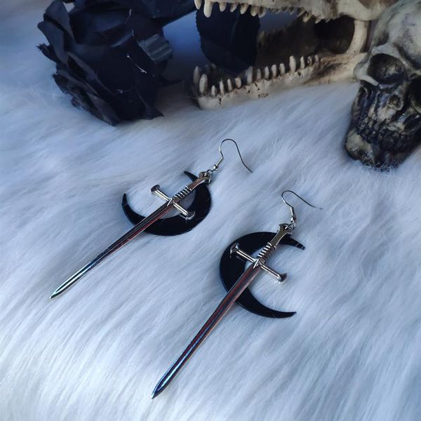 dangle & chandelier gothic swords black moon earrings witchy warrior pagan medieval classic creative punk charm gift women 2021 fashion, Silver
dangle & chandelier gothic swords black moon earrings witchy warrior pagan medieval classic creative punk charm gift women 2021 fashion, Silver