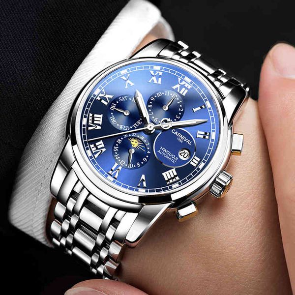 2019 new moon phase men automatic mechanical fashion brand luxury sports watches rvs relogio masculino, Slivery;brown
2019 new moon phase men automatic mechanical fashion brand luxury sports watches rvs relogio masculino, Slivery;brown