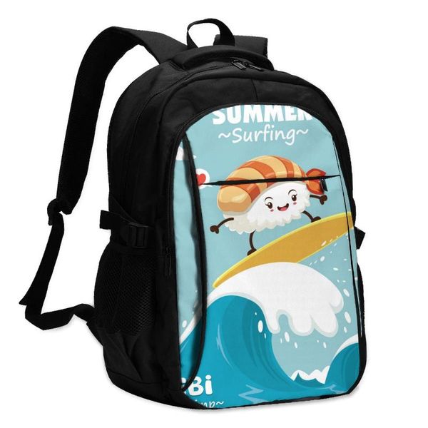 backpack 2021 cool printing lapvintage sushi poster with surfer men usb charging travel women male school mochila
backpack 2021 cool printing lapvintage sushi poster with surfer men usb charging travel women male school mochila