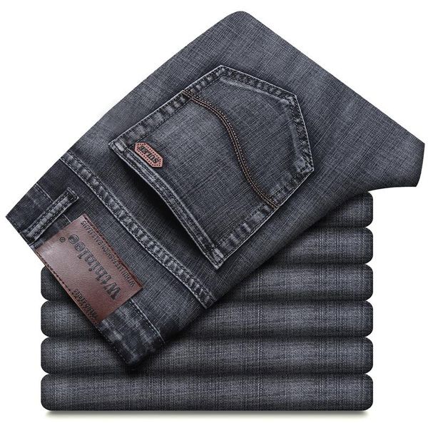 men's jeans 2021 spring autumn stretch straight fit denim pants brand style trousers mens wear, Blue
men's jeans 2021 spring autumn stretch straight fit denim pants brand style trousers mens wear, Blue