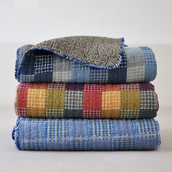 100% cotton autumn patchwork quilts 180*200cm bedspread sofa cover american style blankets machine washable blue summer comforters & sets
100% cotton autumn patchwork quilts 180*200cm bedspread sofa cover american style blankets machine washable blue summer comforters & sets