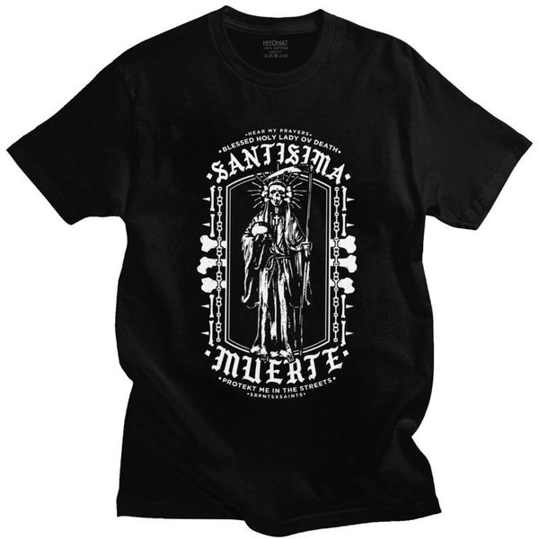 men's t-shirts harajuku santa muerte t shirt men short sleeved cotton streetwear hip t-shirt hop lady of holy death mexican skull tee c, White;black
men's t-shirts harajuku santa muerte t shirt men short sleeved cotton streetwear hip t-shirt hop lady of holy death mexican skull tee c, White;black