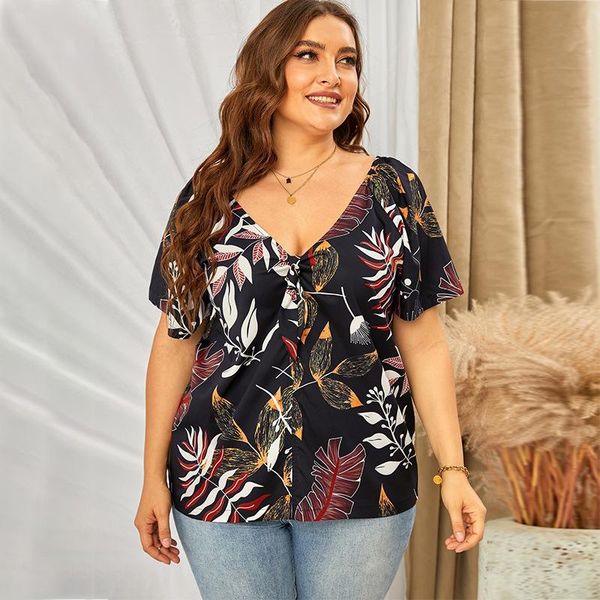 plus size t-shirt 4xl 5xl blouse woman 2021 summer v neck short sleeve leaves print casual loose big ladies tunic, Black
plus size t-shirt 4xl 5xl blouse woman 2021 summer v neck short sleeve leaves print casual loose big ladies tunic, Black