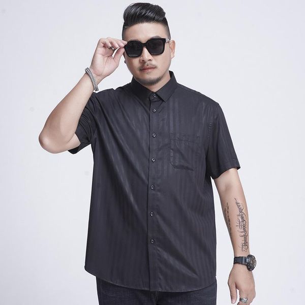 men's casual shirts mens fashion clothing trends 2021 large size short-sleeved shirt business loose striped oversized, White;black
men's casual shirts mens fashion clothing trends 2021 large size short-sleeved shirt business loose striped oversized, White;black