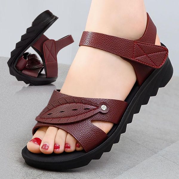sandals lihuamao summer women soft casual ladies flat comfortable mother shoes female, Black
sandals lihuamao summer women soft casual ladies flat comfortable mother shoes female, Black