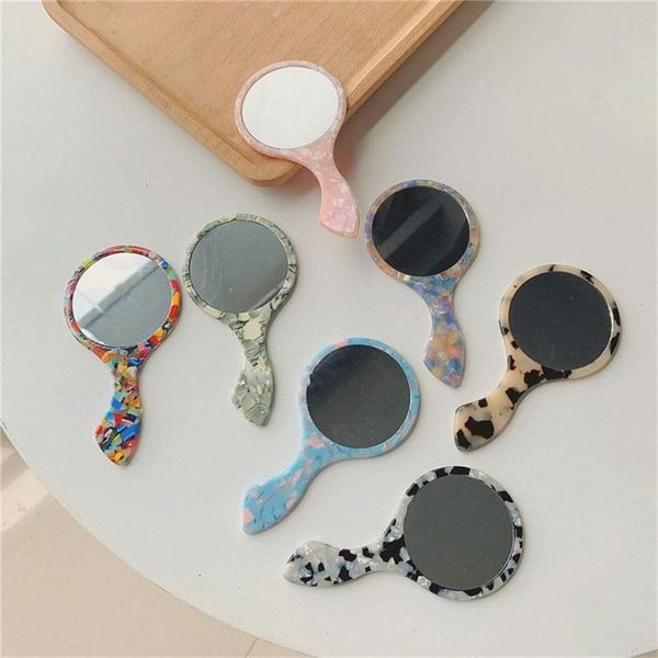 hair brushes girlfriend gift acetic acid material compact circular mirror makeup with handle cosmetic, Silver
hair brushes girlfriend gift acetic acid material compact circular mirror makeup with handle cosmetic, Silver