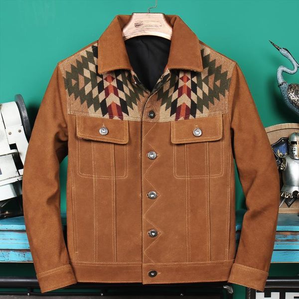 men's leather & faux 2021 brown casual style genuine jacket men single breasted large size 4xl real natural cow suede autumn slim fit c, Black
men's leather & faux 2021 brown casual style genuine jacket men single breasted large size 4xl real natural cow suede autumn slim fit c, Black