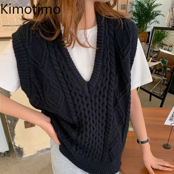 women's vests kimotimo solid twist sweater vest women korean chic v-neck outwear overlap waistcoat autumn casual ladies thick line knit, Black;white
women's vests kimotimo solid twist sweater vest women korean chic v-neck outwear overlap waistcoat autumn casual ladies thick line knit, Black;white