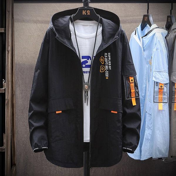 men's jackets mens hooded thin sunscreen jacket male fashion slim casual large size solid color coats brand clothing, Black;brown
men's jackets mens hooded thin sunscreen jacket male fashion slim casual large size solid color coats brand clothing, Black;brown