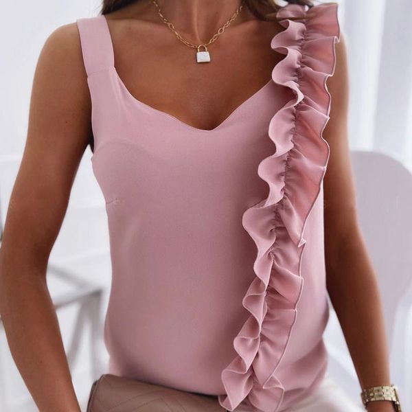 women's blouses & shirts women solid ruffles sling backless sleeveless v neck casual fashion 2021 summer, White
women's blouses & shirts women solid ruffles sling backless sleeveless v neck casual fashion 2021 summer, White