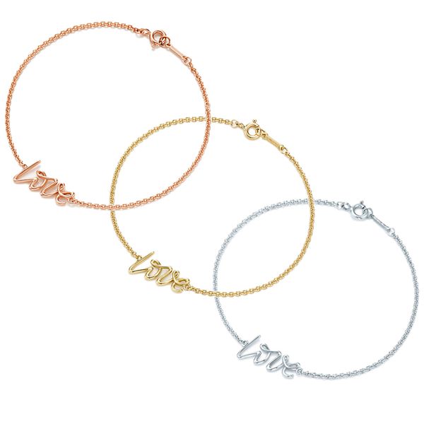 s925 cuffs sterling silver love bracelet, classic fashion, jewelry, birthday gift, White