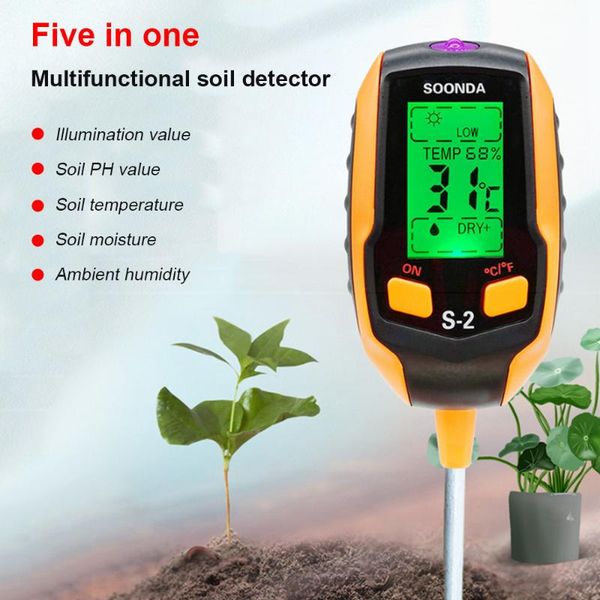 meters 5-in-1 soil tester detector moisture meter ph temperature soil/ambient sunlight intensity
meters 5-in-1 soil tester detector moisture meter ph temperature soil/ambient sunlight intensity
