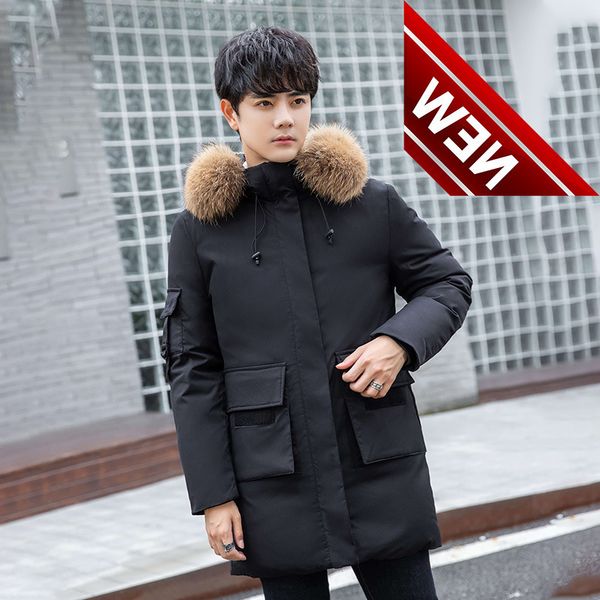 winter male jacket fur collar hooded warm down s men's thicken overcoat man long coats clothes parka, Black
winter male jacket fur collar hooded warm down s men's thicken overcoat man long coats clothes parka, Black