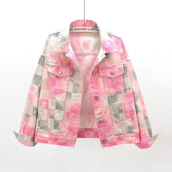 women's jackets fashion gradient color denim jacket women multicolor tie dye outerwear loose jeans coat female streetwear chaquetas muj, Black;brown
women's jackets fashion gradient color denim jacket women multicolor tie dye outerwear loose jeans coat female streetwear chaquetas muj, Black;brown