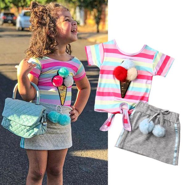 2pcs summer toddler kids baby girl clothes rainbow striped t-shirt mini skirt outfits sets fashion baby clothing 1-5y, White
2pcs summer toddler kids baby girl clothes rainbow striped t-shirt mini skirt outfits sets fashion baby clothing 1-5y, White