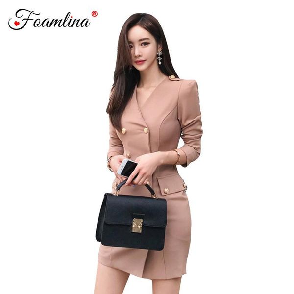 casual dresses foamlina elegant women dress 2021 fashion autumn v neck long sleeve buttons wear to work party mini pencil sheath vestidos, Black;gray
casual dresses foamlina elegant women dress 2021 fashion autumn v neck long sleeve buttons wear to work party mini pencil sheath vestidos, Black;gray