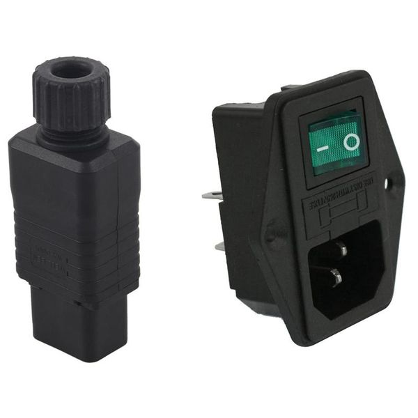 smart power plugs ac 10a 250v iec320 c14 inlet module with neon lamp rocker switch & c19 connector - iec 60320 c 19, rated 20a, 110v-250v
smart power plugs ac 10a 250v iec320 c14 inlet module with neon lamp rocker switch & c19 connector - iec 60320 c 19, rated 20a, 110v-250v