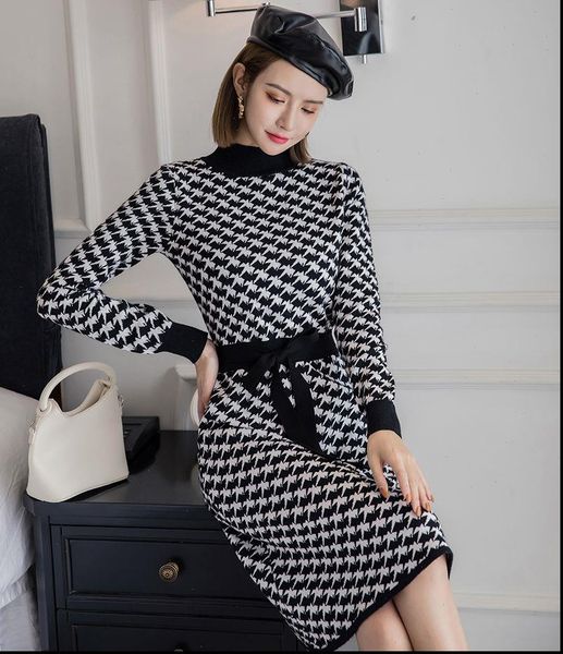 goose foot patern long knit women midi sweater dress elegant bowtie knot a line dress thick warm turtleneck top, Black;gray
goose foot patern long knit women midi sweater dress elegant bowtie knot a line dress thick warm turtleneck top, Black;gray