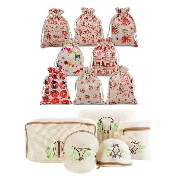 laundry bags 16pcs christmas drawstring gift burlap, pouch goody with thickened double layer fine mesh washing bag
laundry bags 16pcs christmas drawstring gift burlap, pouch goody with thickened double layer fine mesh washing bag