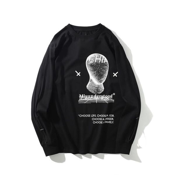 men's t-shirts thread face print hip hop long sleeve t-shirt men streetwear 2021 spring high street fluorescent green tees harajuku shi, White;black
men's t-shirts thread face print hip hop long sleeve t-shirt men streetwear 2021 spring high street fluorescent green tees harajuku shi, White;black