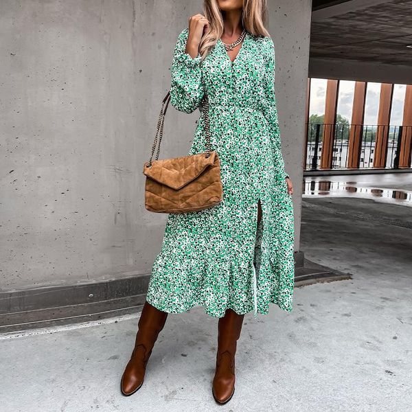 casual dresses leopard print women long dress 2021 autumn v neck ruffles split ladies full sleeve maxi office clothes, Black;gray
casual dresses leopard print women long dress 2021 autumn v neck ruffles split ladies full sleeve maxi office clothes, Black;gray