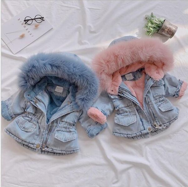 2021 new arrivals girls winter jacket thicken coats children denim hooded coat kids fur collar cotton baby girl outwear clothing long, Blue;gray
2021 new arrivals girls winter jacket thicken coats children denim hooded coat kids fur collar cotton baby girl outwear clothing long, Blue;gray