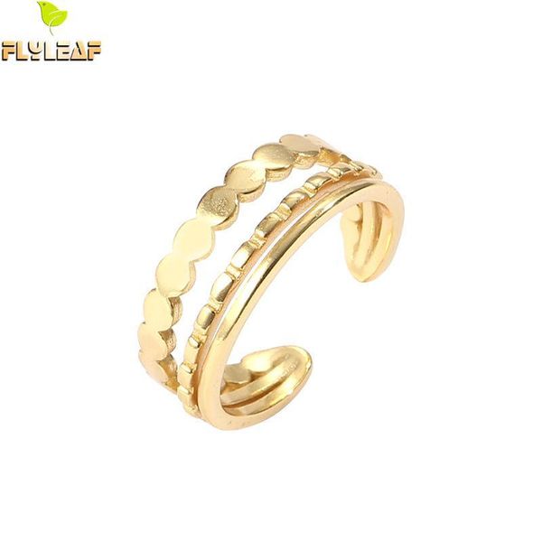 cluster rings 18k gold 100% 925 sterling silver double layer line for women fashion fine jewelry femme open ring flyleaf, Golden;silver
cluster rings 18k gold 100% 925 sterling silver double layer line for women fashion fine jewelry femme open ring flyleaf, Golden;silver