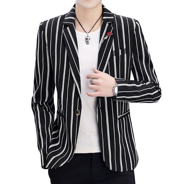 men's suits & blazers m.y.fantasy 2021 white blazer men striped slim fit suit jacket male fashion casual man black leisure su, White;black
men's suits & blazers m.y.fantasy 2021 white blazer men striped slim fit suit jacket male fashion casual man black leisure su, White;black