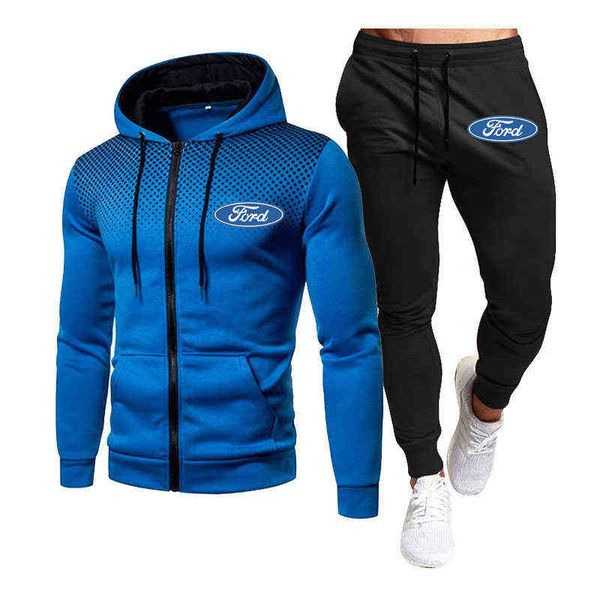 spring and autumn new men's sports jacket set gradient ford printed hooded sweatshirt + trousers fashion 2-piece, Gray
spring and autumn new men's sports jacket set gradient ford printed hooded sweatshirt + trousers fashion 2-piece, Gray