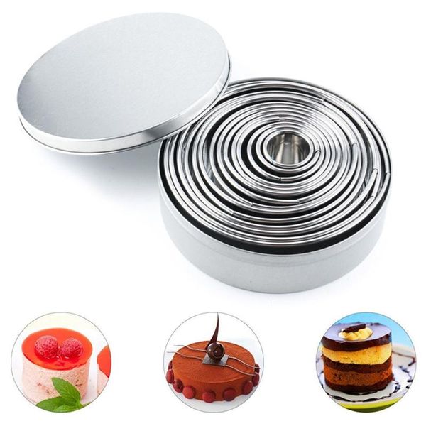 baking moulds 14pcs/set round cookie biscuit cutter set stainless steel mousse cake ring mold pastry donuts
baking moulds 14pcs/set round cookie biscuit cutter set stainless steel mousse cake ring mold pastry donuts