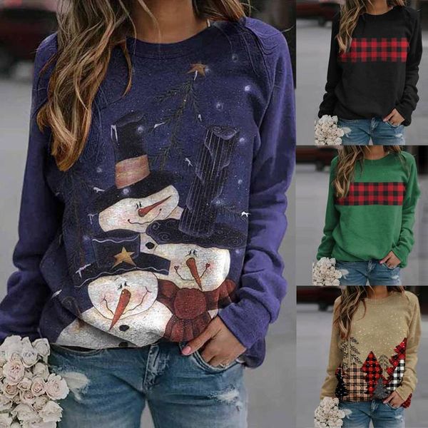 women's sweaters women christmas snowman print sweater long sleeve raglan gradient woman casual mujer suéteres pullover 2021, White;black
women's sweaters women christmas snowman print sweater long sleeve raglan gradient woman casual mujer suéteres pullover 2021, White;black