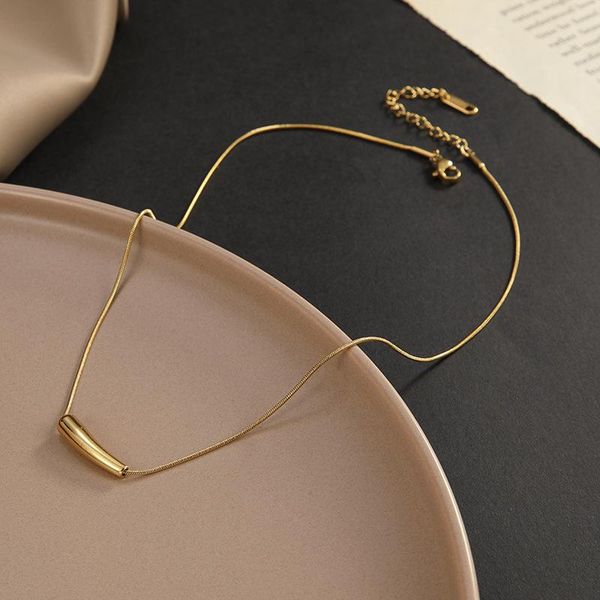 pendant necklaces glossy pepper stainless steel necklace three-dimensional eggplant slim snake bones chain for women, Silver
pendant necklaces glossy pepper stainless steel necklace three-dimensional eggplant slim snake bones chain for women, Silver
