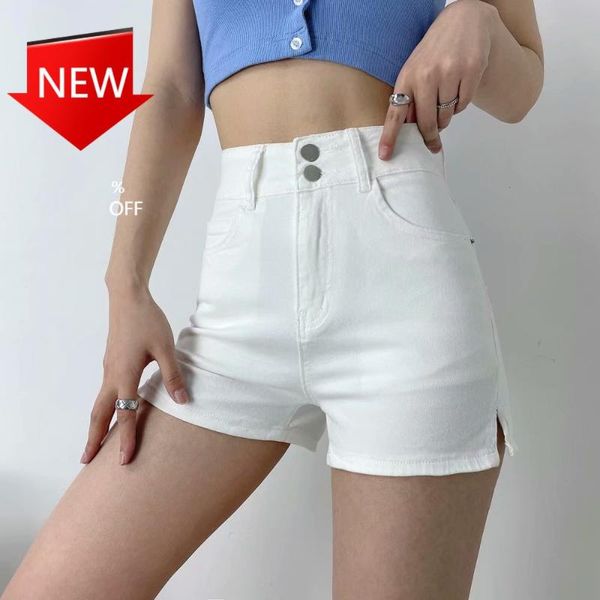 women's jeans korean style fashion wear 21 summer two buttons high waist slit sheath denim shorts, Blue
women's jeans korean style fashion wear 21 summer two buttons high waist slit sheath denim shorts, Blue