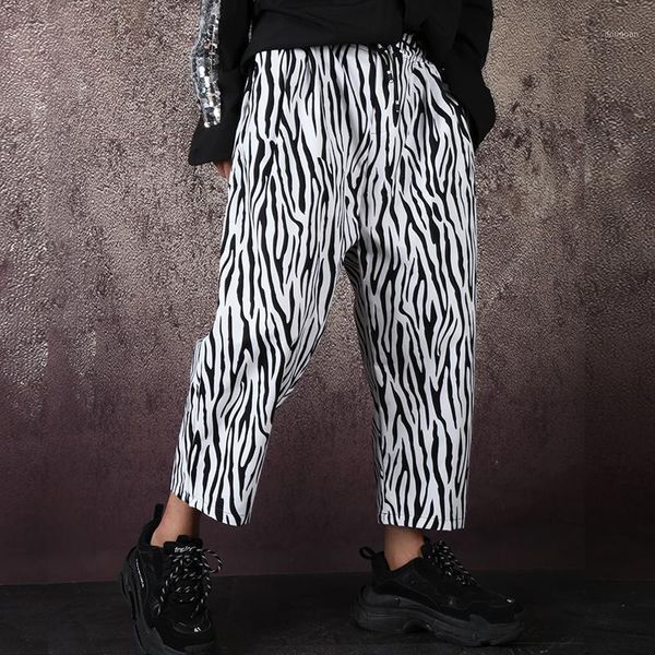 male women streetwear hip hop trousers joggers sweatpants men zebra pattern loose casual wide leg harem pants men's, Black
male women streetwear hip hop trousers joggers sweatpants men zebra pattern loose casual wide leg harem pants men's, Black