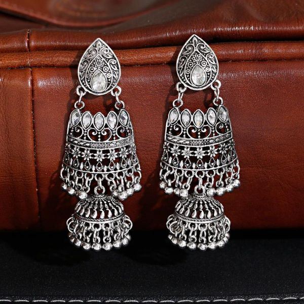 dangle & chandelier retro women's silver color big carved hollow jhumka earrings ethnic gypsy bells dabgle earring fashion jewelry
dangle & chandelier retro women's silver color big carved hollow jhumka earrings ethnic gypsy bells dabgle earring fashion jewelry