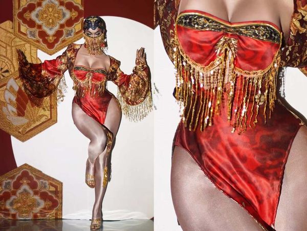 vintage red fringe slit dress chinese style nightclub bar dj male female singers stage dance performance clothes show costume, Black;red
vintage red fringe slit dress chinese style nightclub bar dj male female singers stage dance performance clothes show costume, Black;red