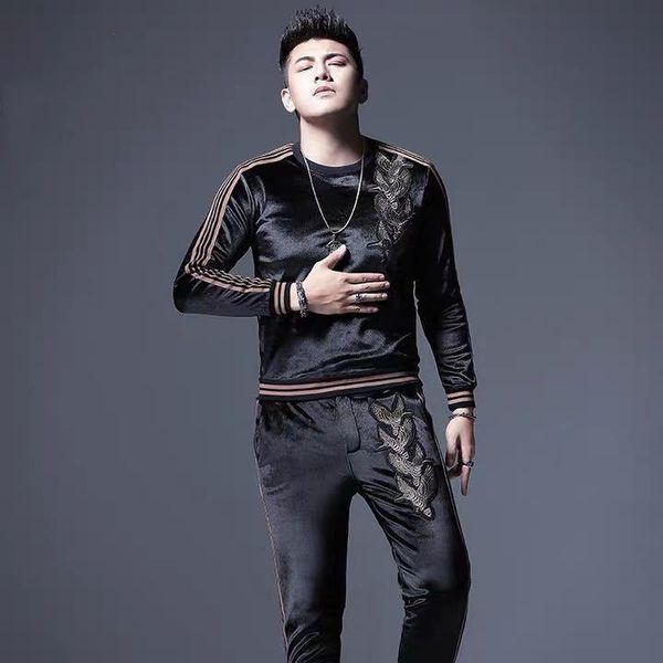 2021 new station light luxury men's plush personalized embroidery sweater set plush thickening warm two piece set, Gray
2021 new station light luxury men's plush personalized embroidery sweater set plush thickening warm two piece set, Gray