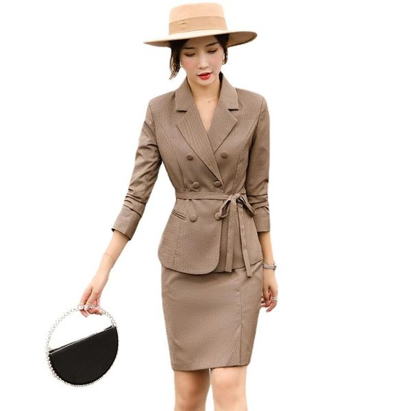 two piece dress fashion coffee blue plaid skirt suits women girl set with sash casual female ladies double breasted blazer clothes, White
two piece dress fashion coffee blue plaid skirt suits women girl set with sash casual female ladies double breasted blazer clothes, White